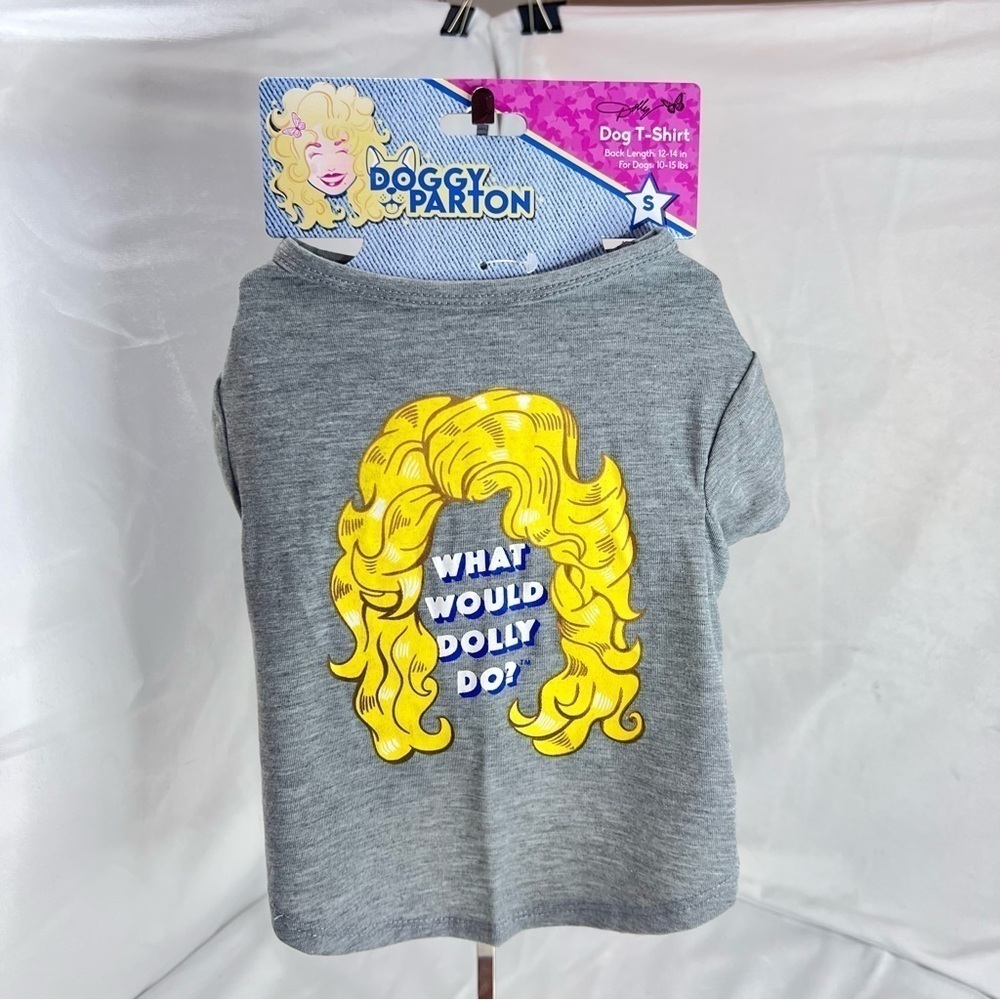 Doggy Parton What Would Dolly Do? T Shirt Gray - Picture 7 of 11